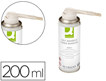 Spray limpiador de pegamento Q-Cconnect para etiqueta adhesiva 200ml